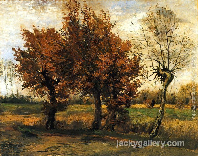 Autumn Landscape with Four Trees, Van Gogh painting
